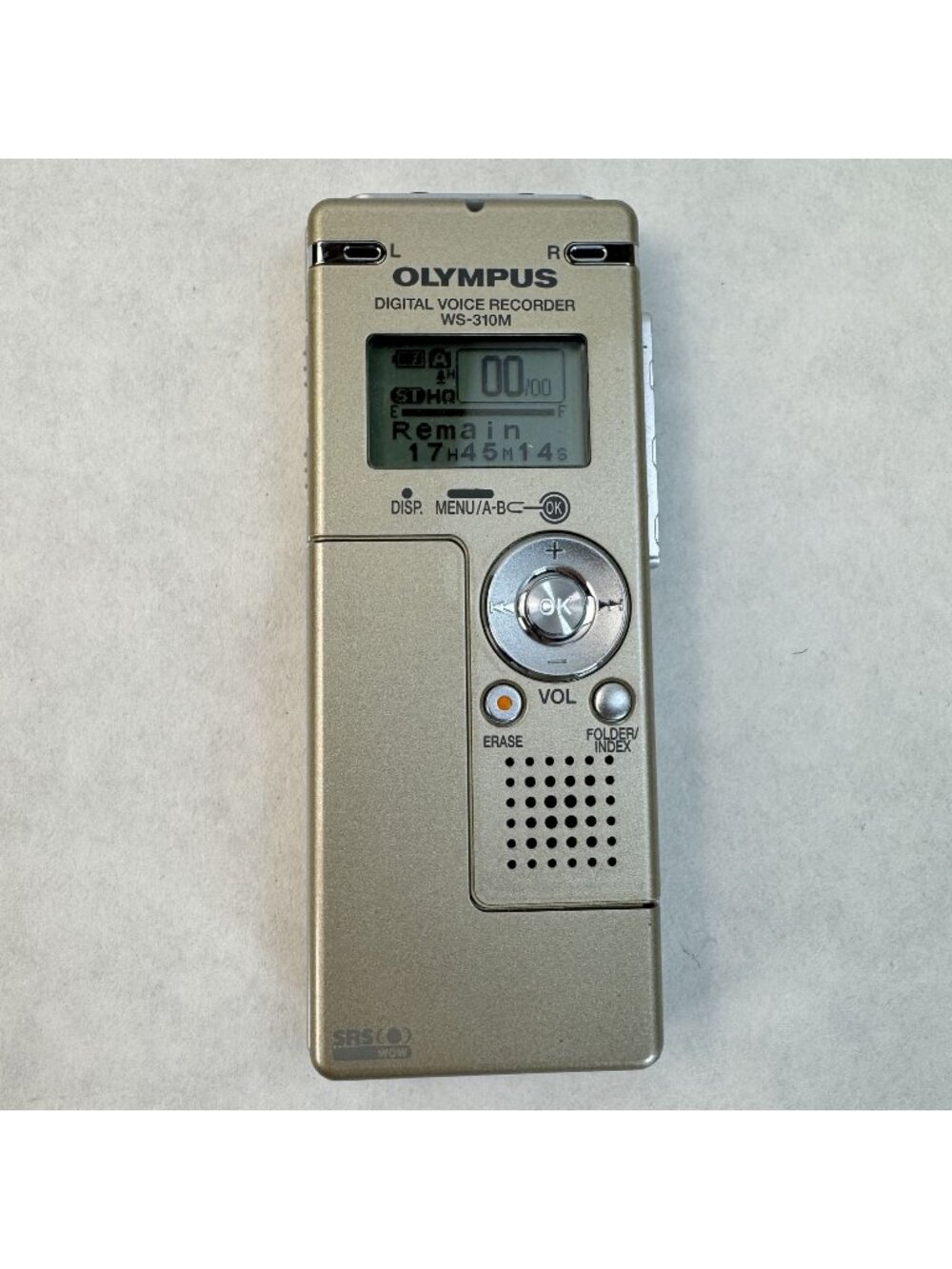 Olympus WS-310M Digital Voice Recorder USB 512MB SRS WOW Sound Silver Compact